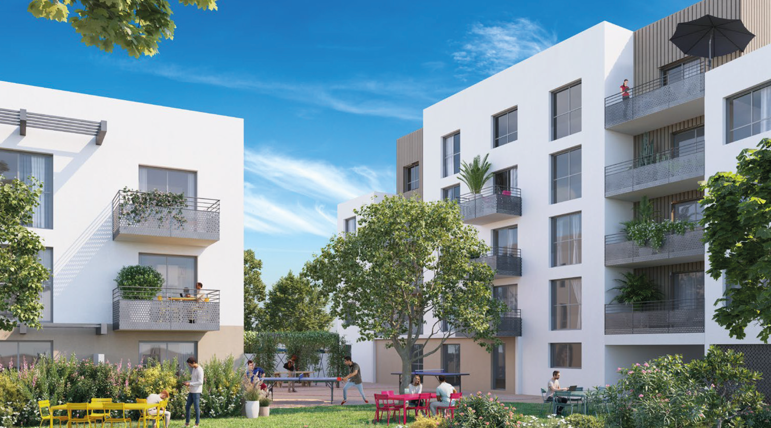 Résidence Community à Clermont-Ferrand – façade et espaces extérieurs
